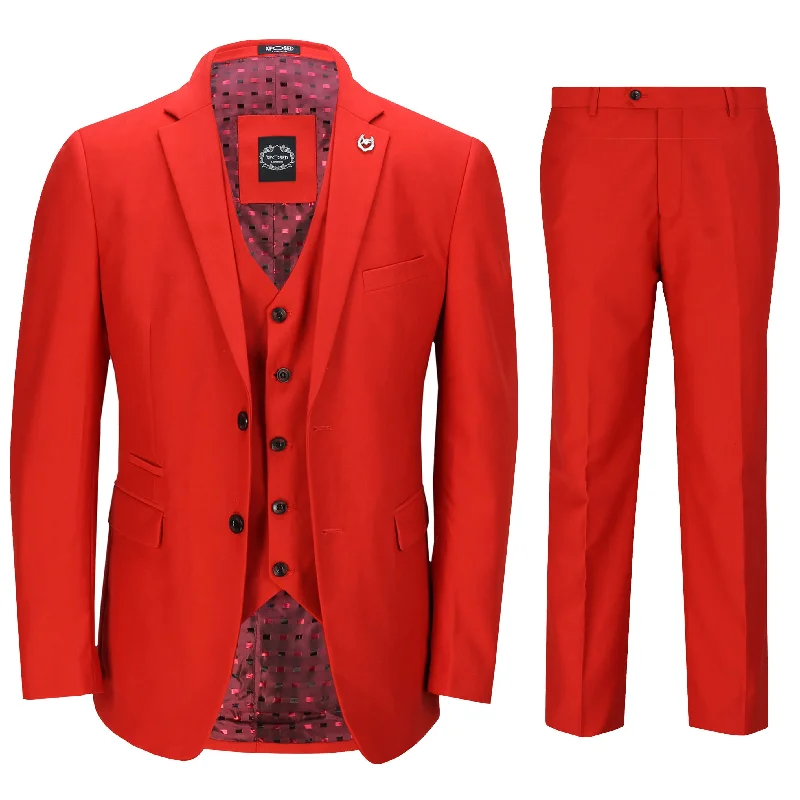 JROSS - RED PLAIN SUIT