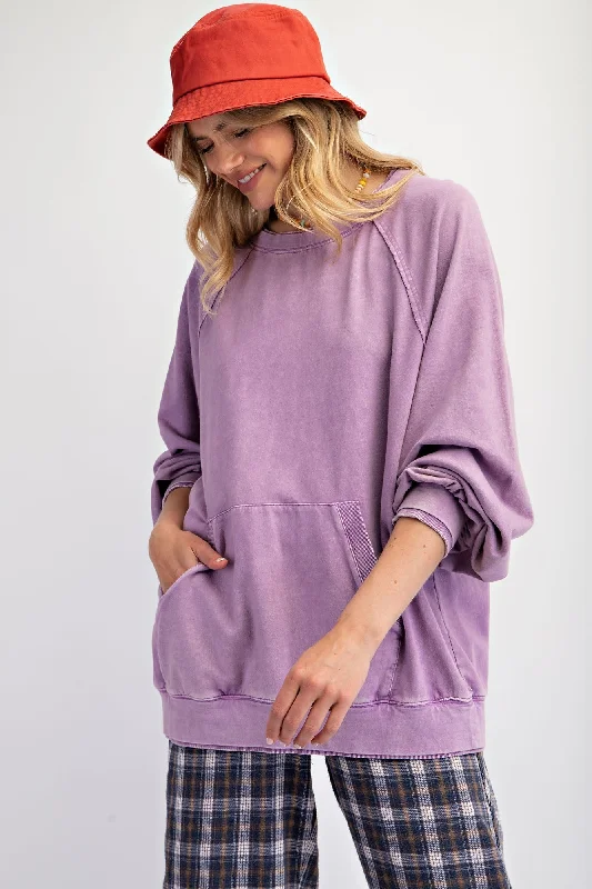 Casually Perfect Washed Lavender Pullover