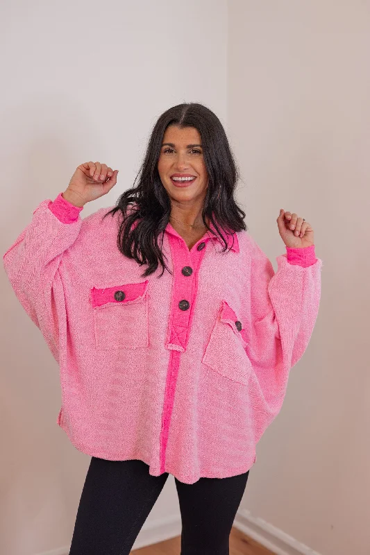 Saturday Perfection Pink Knit Pullover