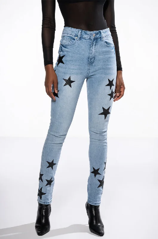 THE BEST PAINTED DISTRESSED HIGH RISE SKINNY JEAN