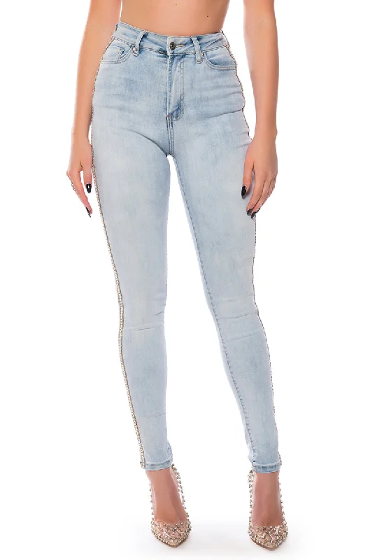 EXTREME STRETCH HIGH WAIST PEARL SKINNY JEANS