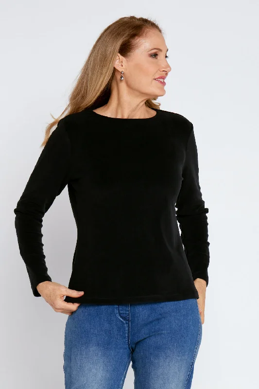 Micro Fleece Top - Black