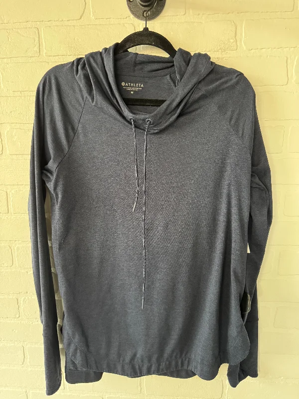 Athletic Top Long Sleeve Hoodie By Athleta In Blue, Size: M