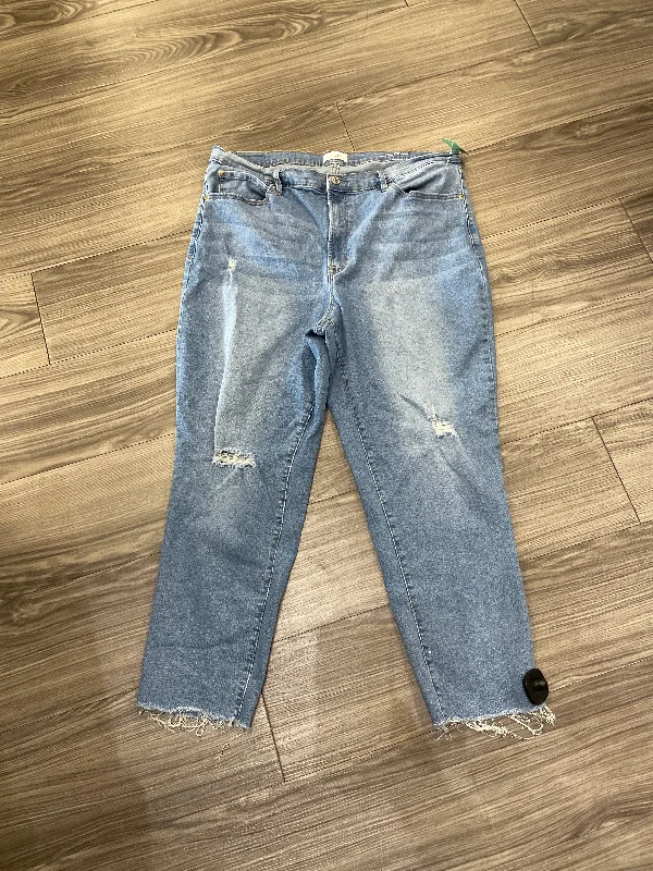 Jeans Cropped By Nicole Miller In Blue, Size: 18