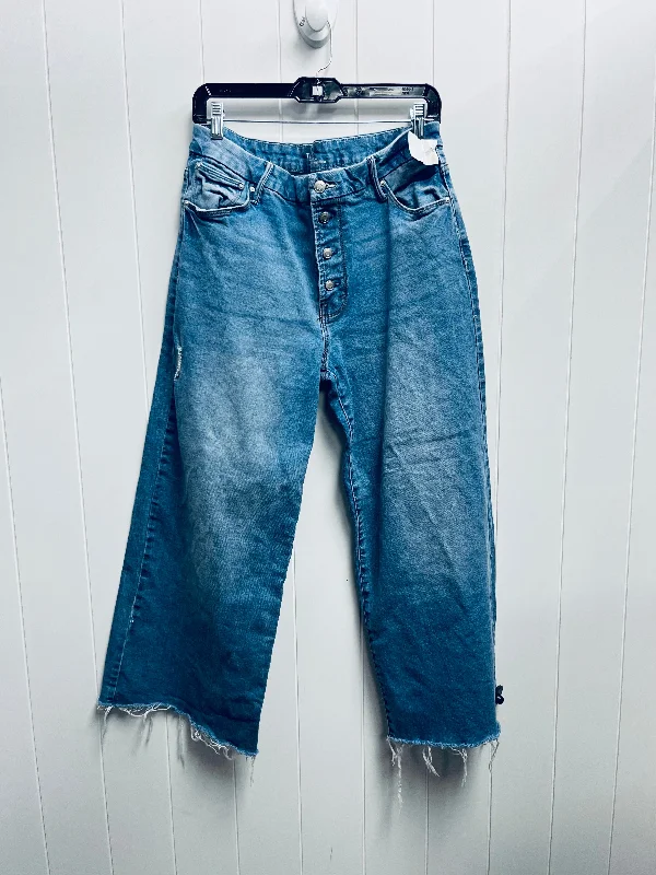 Jeans Flared By Time And Tru In Blue Denim, Size: 14