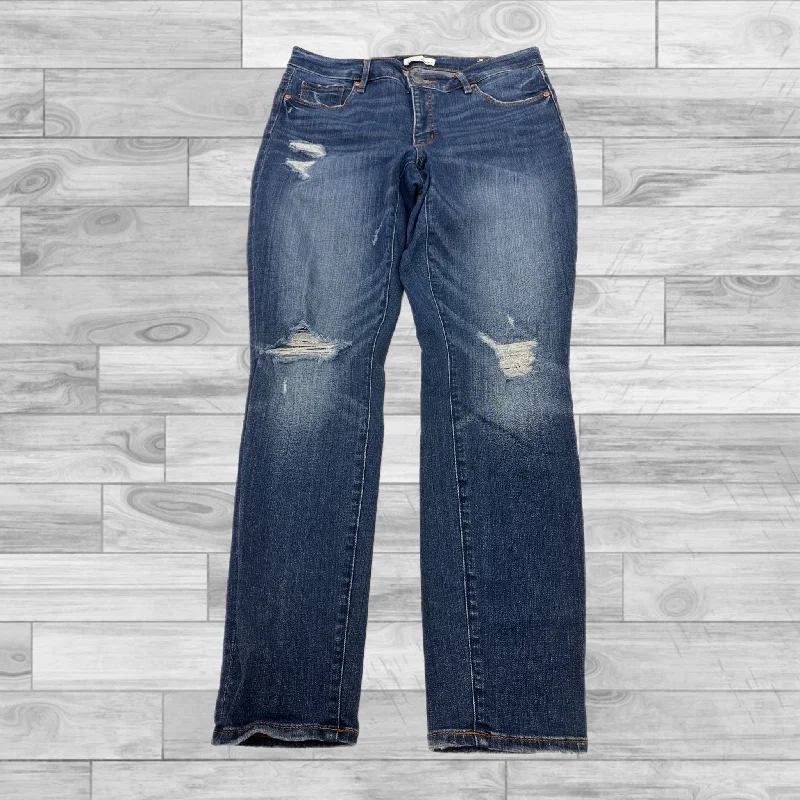 Jeans Skinny By Loft In Blue Denim, Size: 10