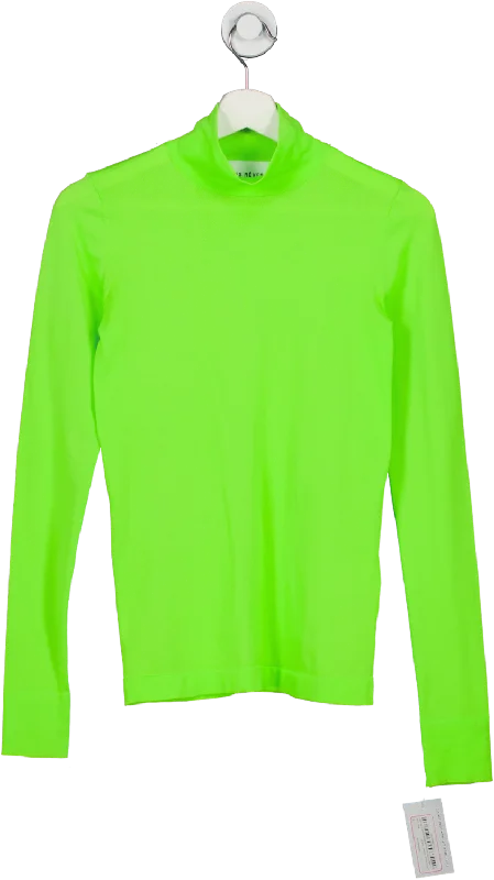 Les Reveries Green Turtleneck Top UK XS