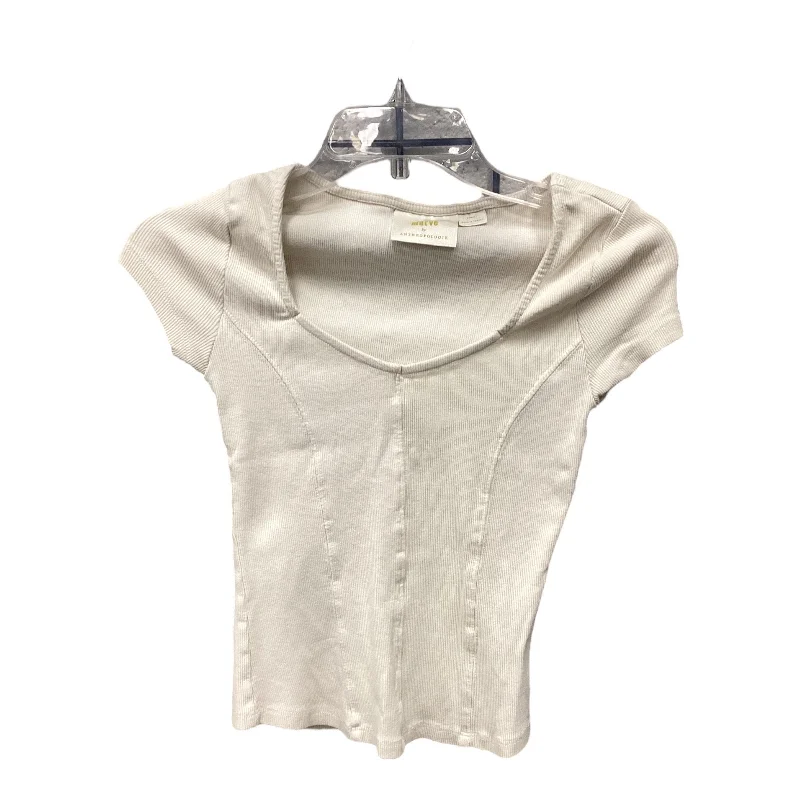 Top Short Sleeve By Maeve In Cream, Size: Xs