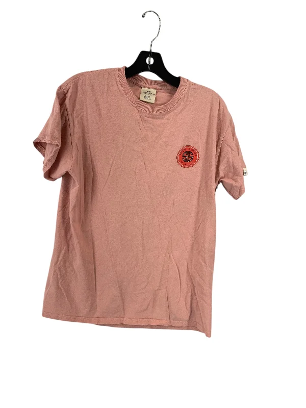 Top Short Sleeve By Simply Southern In Pink, Size: M