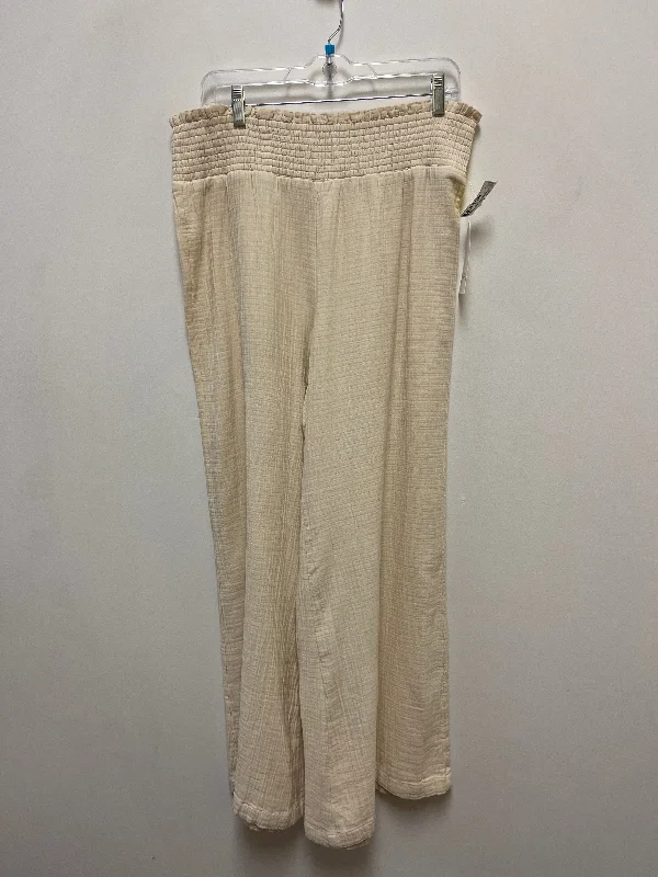 Pants Wide Leg By Wonderly In Cream, Size: 8