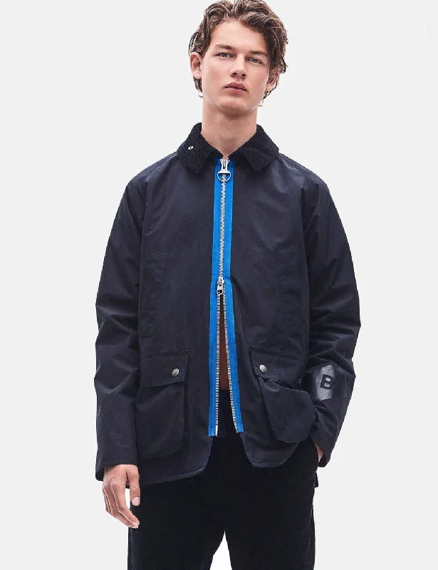 Barbour x Wood Wood Kilde Wax Jacket - Navy Blue