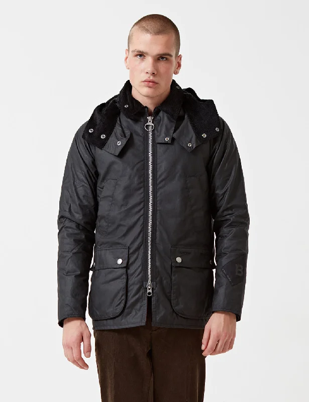 Barbour x Wood Wood Souter Wax Jacket - Black