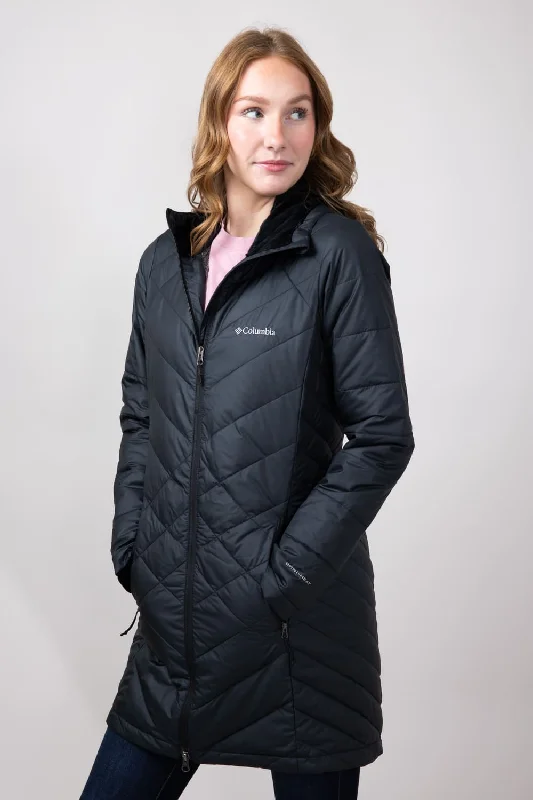 Columbia Heavenly Long Hooded Jacket for Women in Black | 1738161-012