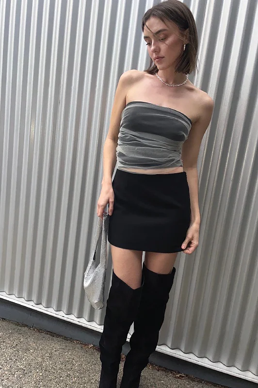 TUBE TOP WITH GATHER