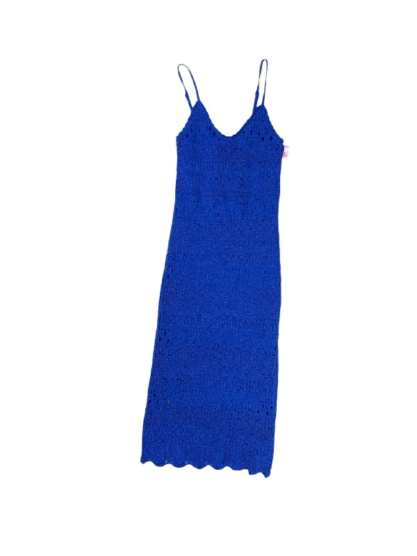 Dress Casual Midi By Freshman In Blue, Size: S