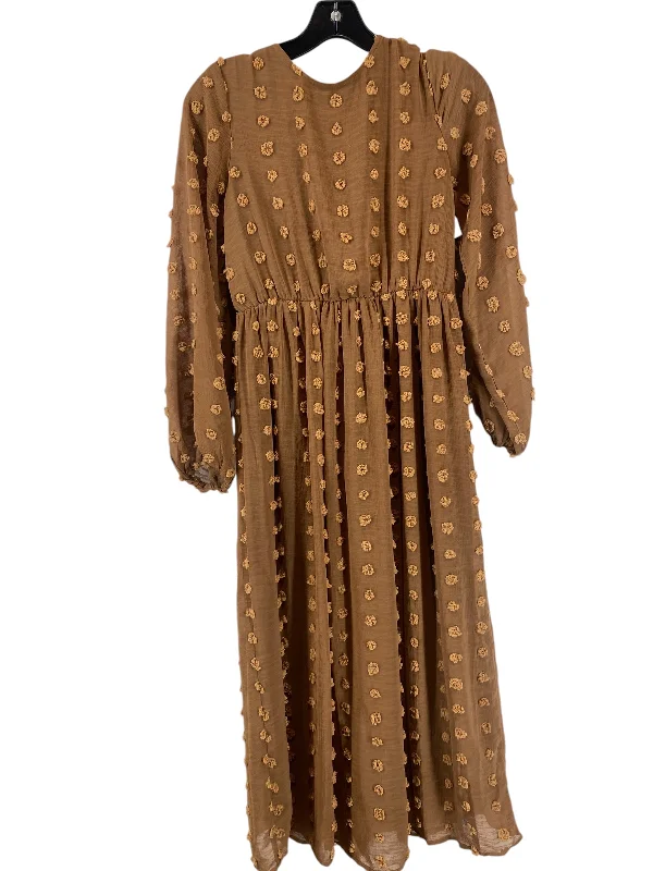 Dress Casual Midi By Roolee In Brown, Size: Xs