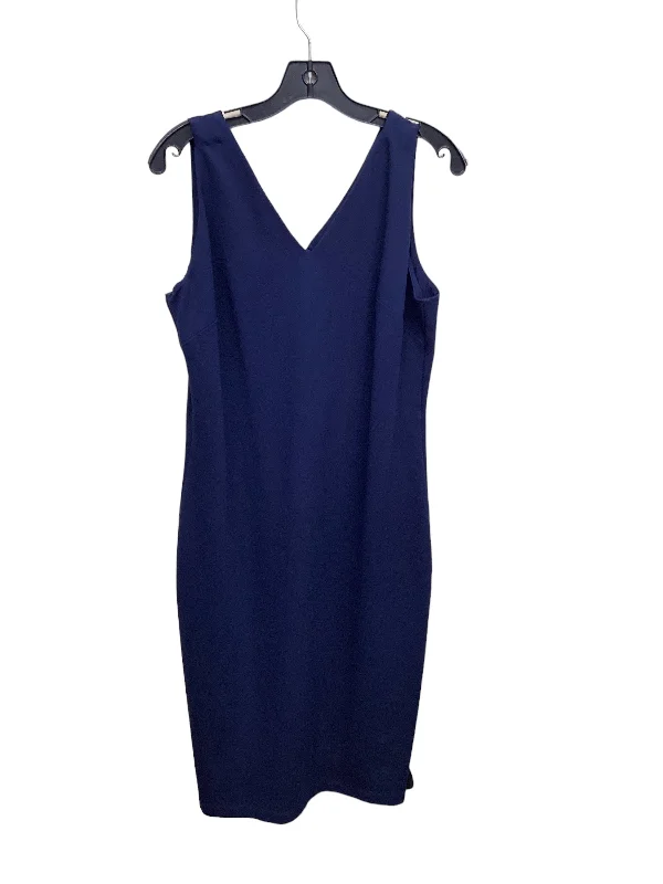 Dress Casual Midi By White House Black Market In Navy, Size: 14