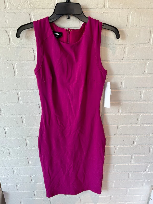 Dress Party Midi By Bebe In Purple, Size: Xs