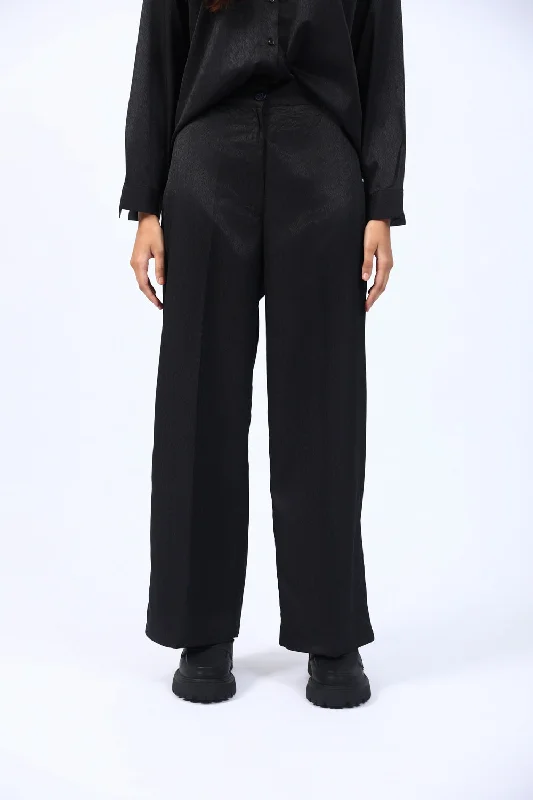 TEXTURED SATIN TROUSERS