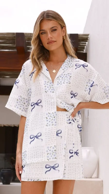 Abilene Button Up Shirt - Sweet Bow Blue