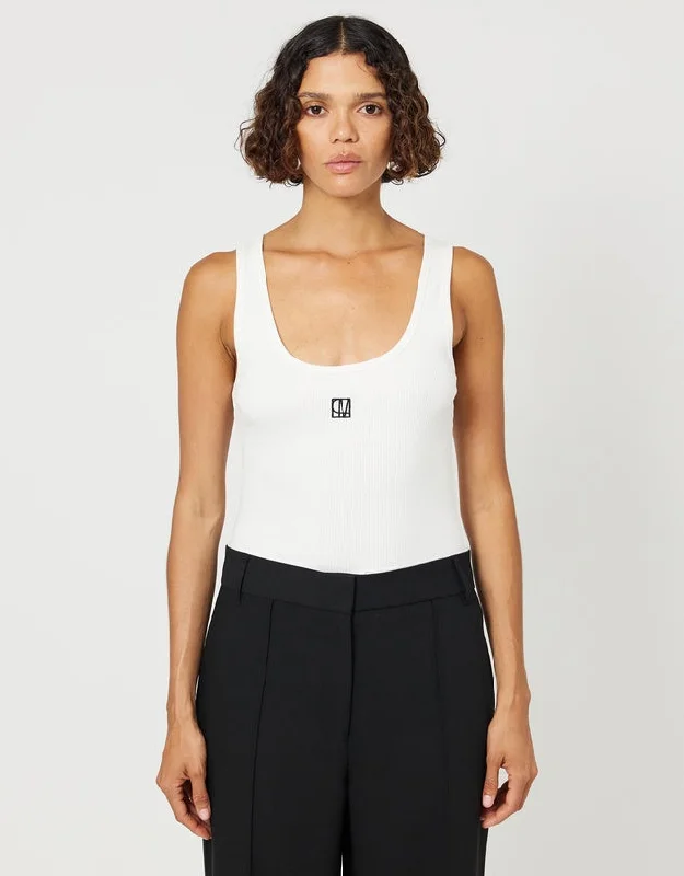 Nora Scoop Neck Tank - Soft White