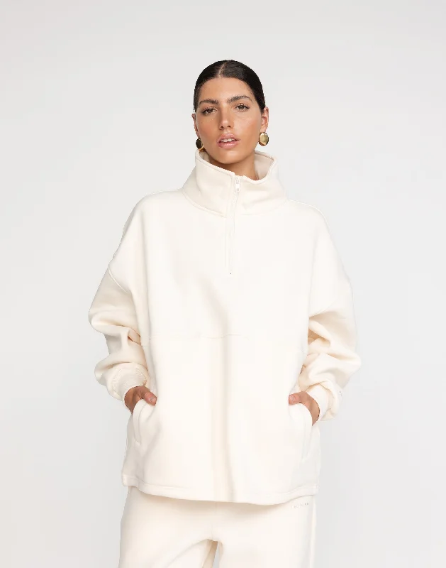 Remy Quarter Zip Jumper (Milk)