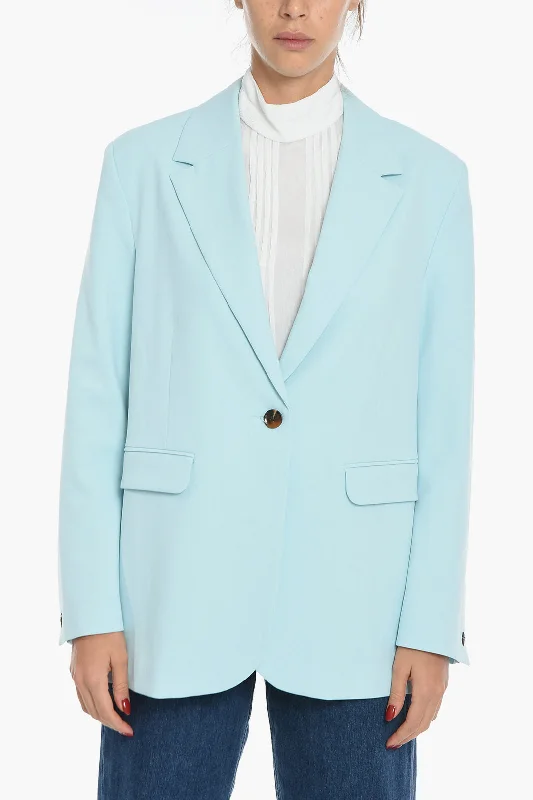 Samsoe Samsoe 1-Button Oversized HAVEN Blazer with Flap Pocket