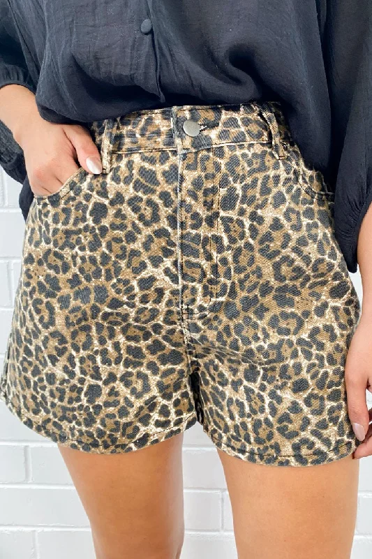 Sofia Leopard Shorts